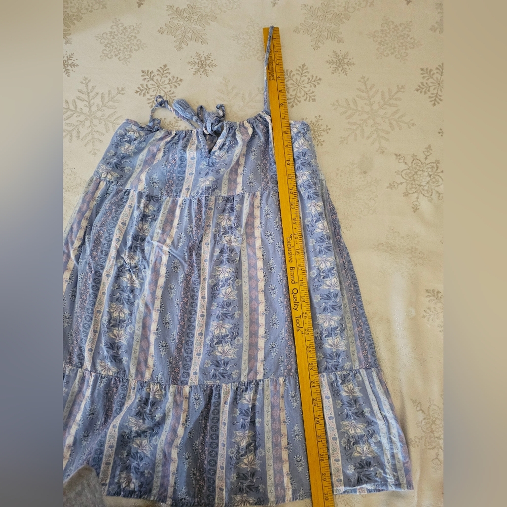 Wild Skye Womens Babydoll  Floral Boho Mini Dress Top Blue Pink SZ XS - Picture 8 of 12